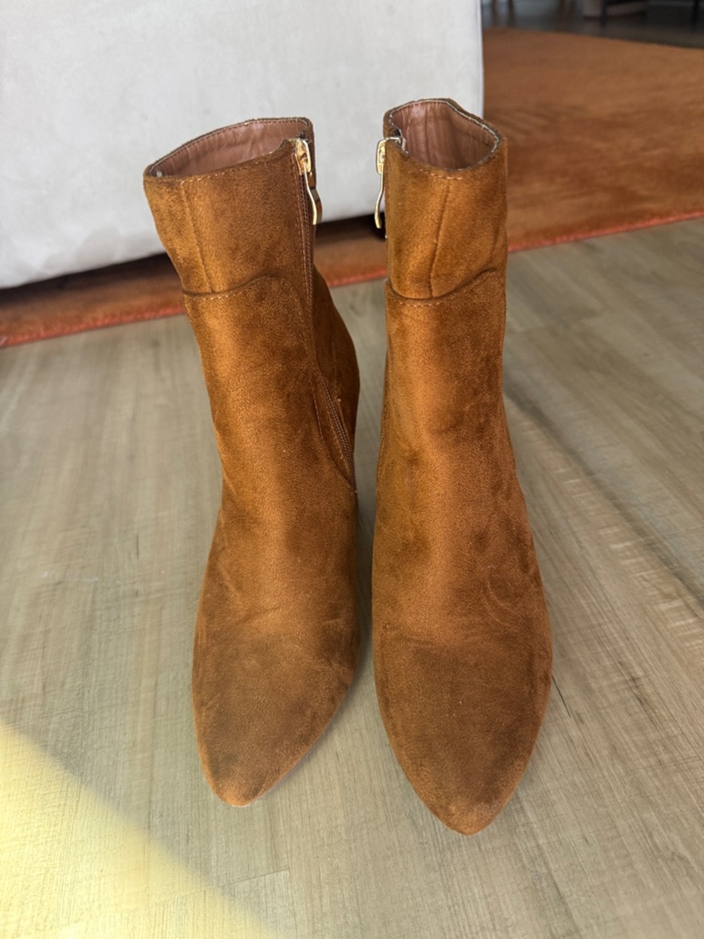 Women’s Tan Suede Ankle Boots
